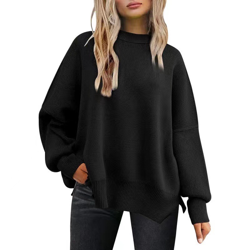 Women Jumper Casual Basic Crew Neck Long Sleeve Pullover Sweater Tops