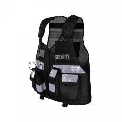 Hi Viz Tactical Vest Security Reflektierende Sicherheitsweste mit zur Durchsetzung, CCTV, Tac-Weste für Hundeführer mit mehreren Taschen OTC-RSV-Klickfast