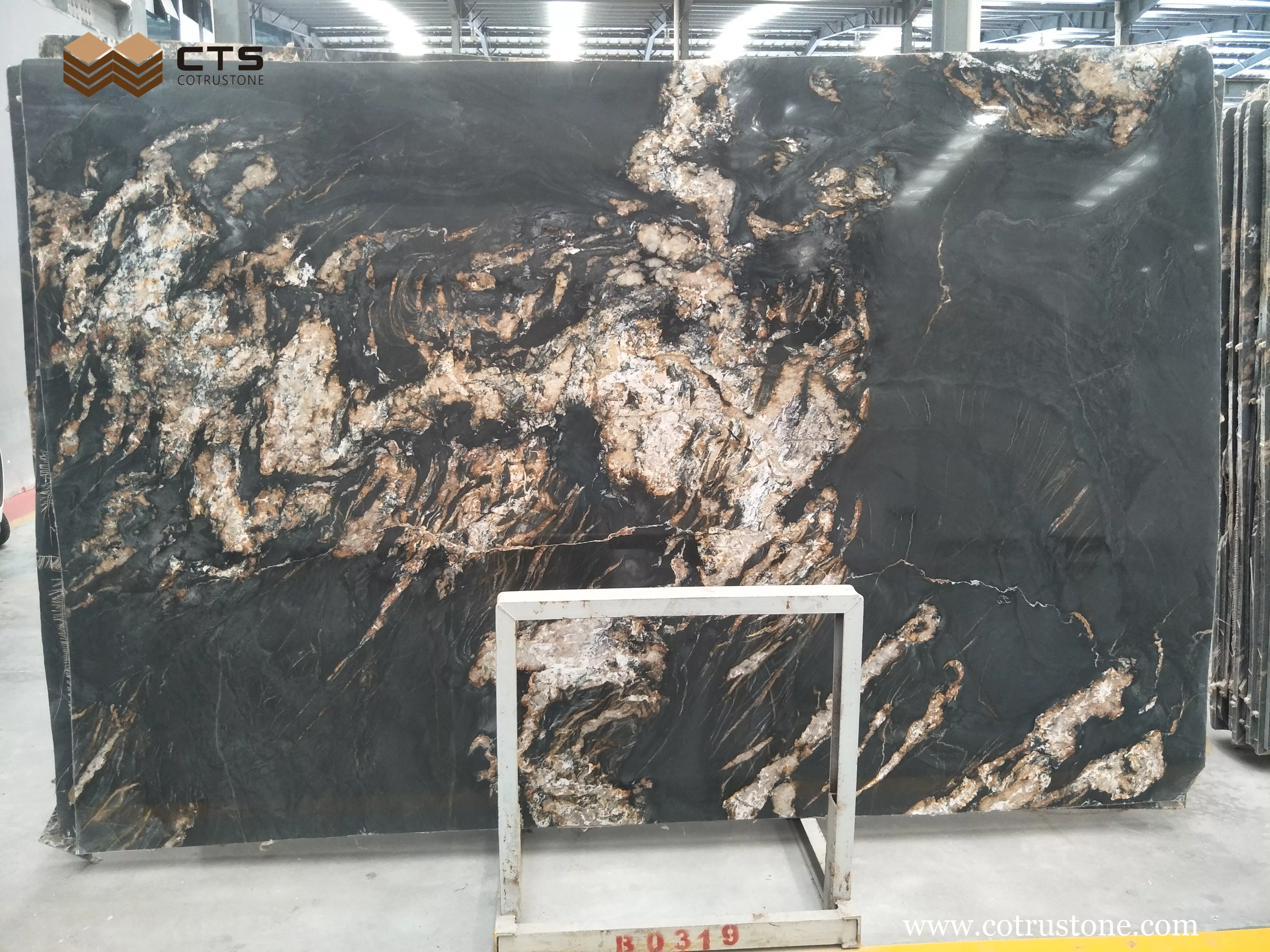 Black Fusion Granite Slab
