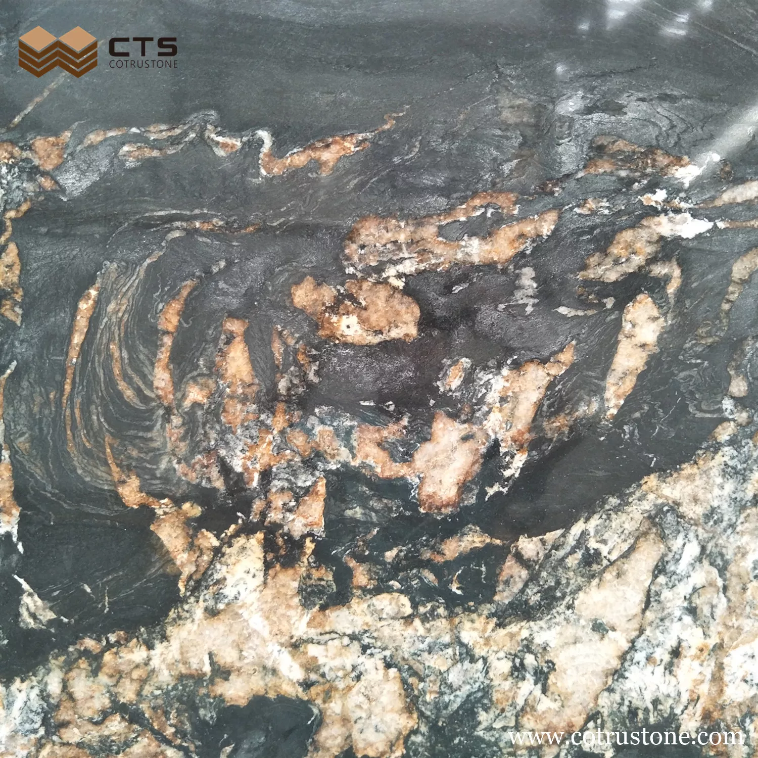 Black Fusion Granite Slab