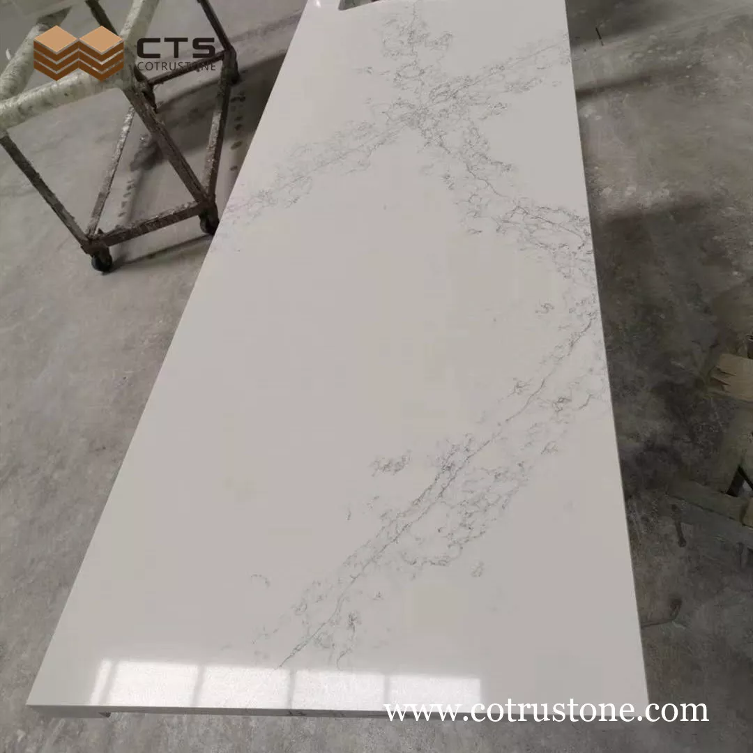 Carrara weiß quarz arbeitsplatte 01