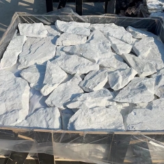 Pedra de revestimento aleatória de quartzo branco puro Narural