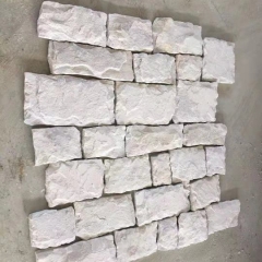 Weißer Sandstein-Pilz-Wandverkleidungs-Steinfurnier