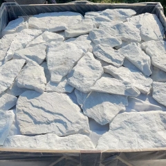 Piedra de revestimiento aleatoria de cuarzo blanco puro Narural