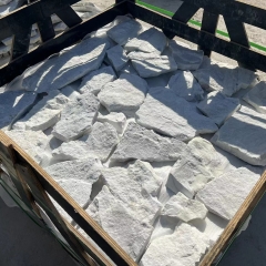 Piedra de revestimiento aleatoria de cuarzo blanco puro Narural