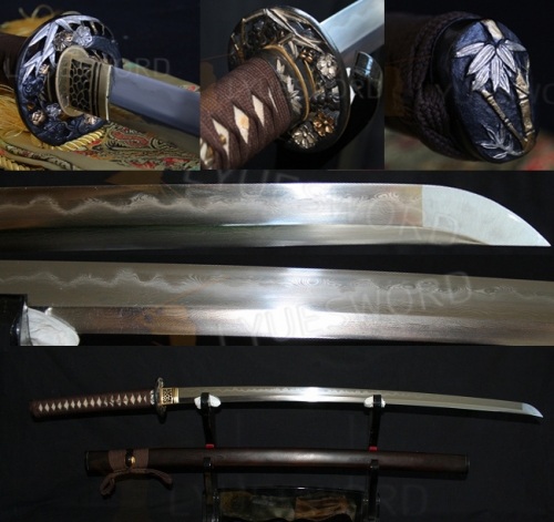 Functional Japanese Sword Folded Steel Clay Tempered Samurai Katana Razor Sharp Blade