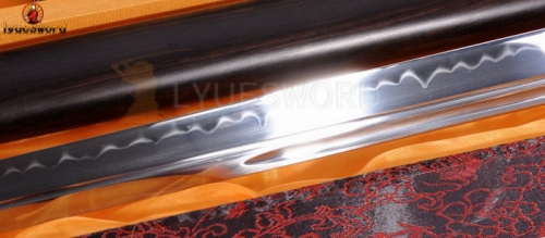 Japanese Ebony Wood Shirasaya Samurai Sword t10 High Carbon Steel Clay  Tempered Ninja Razor Sharp,Shirasaya