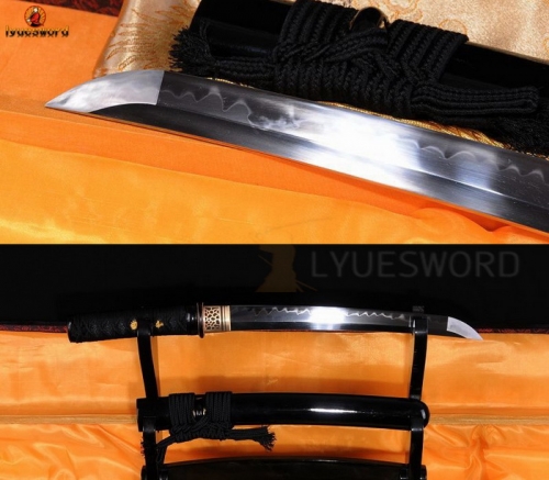 BATTLE READY JAPANESE SAMURAI TANTO SWORD T10 STEEL CLAY TEMPERED FULL TANG BLADE