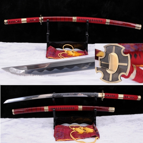 Hand Forge Full Tang Blade Sandai Kitetsu in One Piece Roronoa Zoro Katana Japanese Samurai Sword Sharp