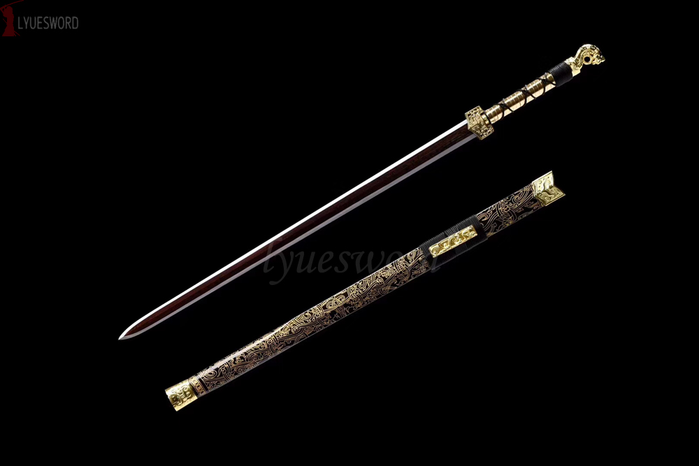 Hand Forge KungFu Battle Jian Sword Katana Sharp 1095 High Carbon Steel Blade 