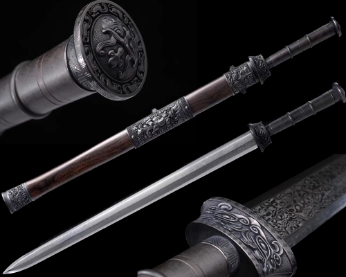 Chinese Sword Damascus Folded Steel Blade Han Dynasty Jian Kung Fu Wushu Chinese Martial Arts Tai Chi Sword