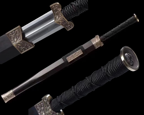 Folded Forging Damascus Steel Sharp Chinese Sword Wushu Han Dynasty Saber Battle Jian Home Decoration Collection Real Knife Swords