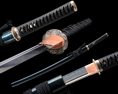 T10 High Carbon Steel Clay Tempered Unokubi Zukuri Double Edge Japanese Samurai Katana Sword