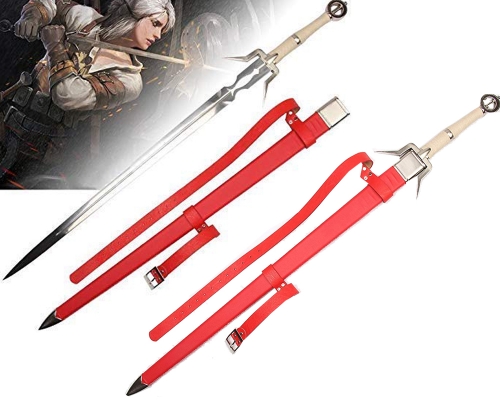 The Witcher 3: Wild Hunt Geralt of Rivia Ciri Cosplay Replica Sword Game Long Sword Ciri Red Ⅱ