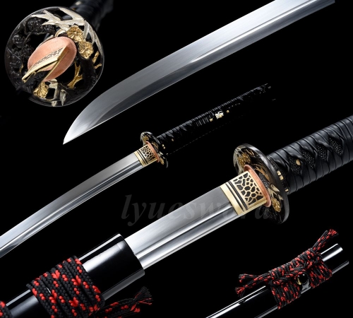 Handmade Japanese Samurai Katana Sword | 9260 Spring Steel Blade | Full Tang Real Cutting Edge