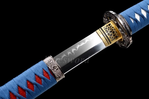 Japanese Tachi T10 High Carbon Steel Clay Tempered Blade Full Tang Traditional Handmade Samurai Sword
