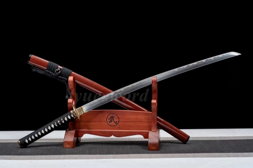 KATANA  Japanese Samurai Sword Folded Steel Hand Polished Gunome Hamon Full Tang Sharp Blade