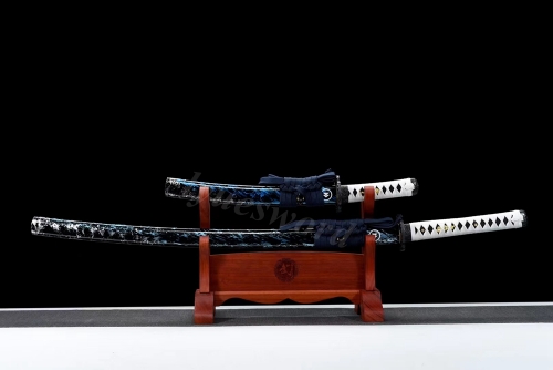 Japanese Sword Set ( Katana + Tanto ) Hand Forged 1095 High Carbon Steel Full Tang Functional Daisho