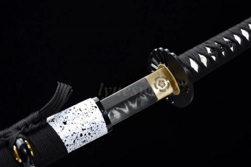 Serrated Blade Japanese Samurai Sword Handmade T10 Steel Blade