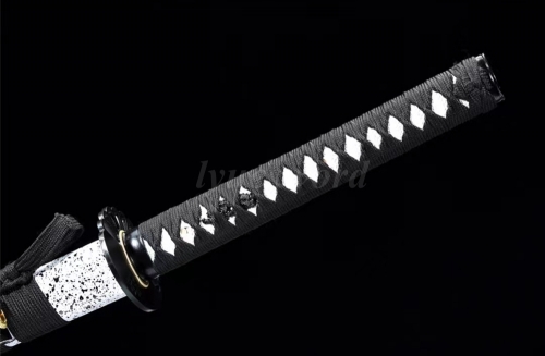 Serrated Blade Japanese Samurai Sword Handmade T10 Steel Blade