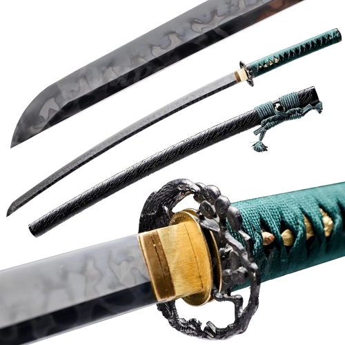 T10 Clay Tempered HITATSURA "皆烧" Hamon Blade High Quality Japanese Samurai Katana Battle Ready Sword