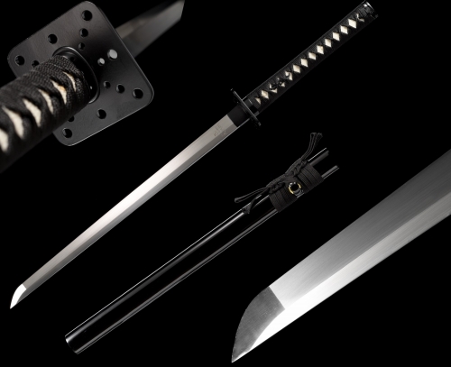 Lyuesword Handmade Full Tang Sharp Samurai Sword Katana Replica of Enter The Ninja Sword Real Battle Ready Ninjato Black Version