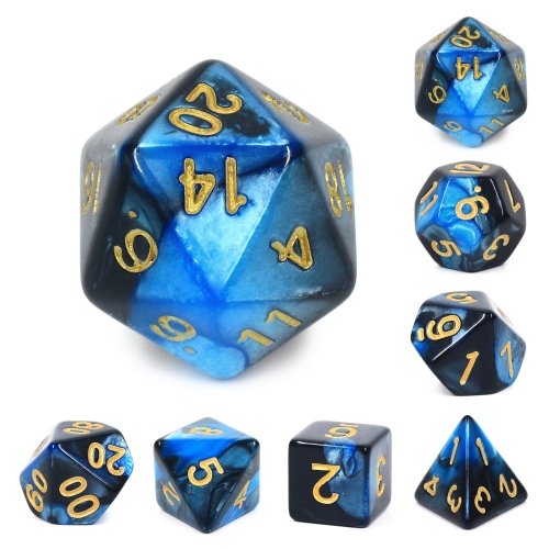 (Blue+Black) Pearl Color Dice