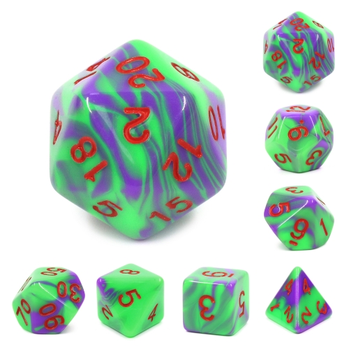 (Green+Purple) Blend Color Dice