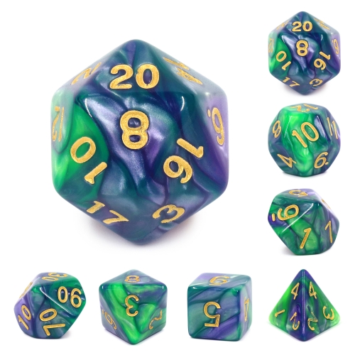 (Green+Purple) Blend Color Dice