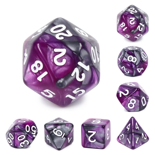 (Silver+Purple) Pearl Color Dice