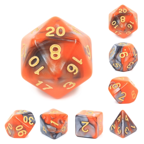 (Silver+Orange) Blend Color Dice