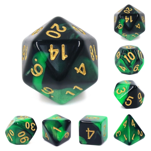 (Green+Black) Blend Color Dice