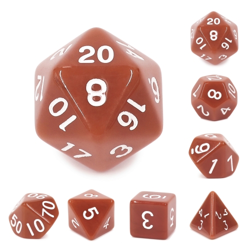 Brown Opaque Dice Set