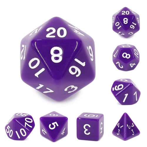 Purple Opaque Dice Set