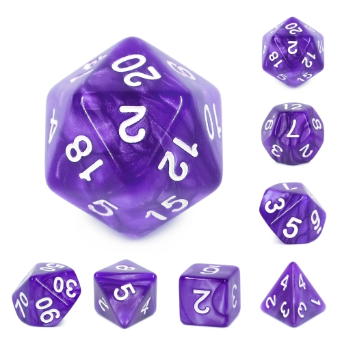 Purple Pearl Color Dice Set