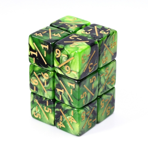 16mm Counter Dice(Green+Black)