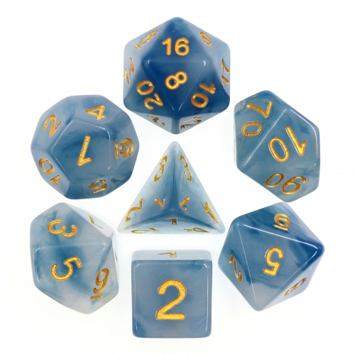 Blue Jade DIce Set