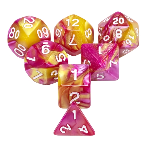 (Yellow+Rose Red) Blend Color Dice