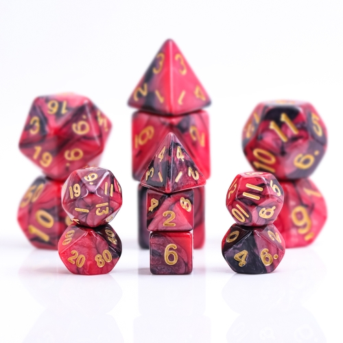 Mini Dice-Red/Black Blend