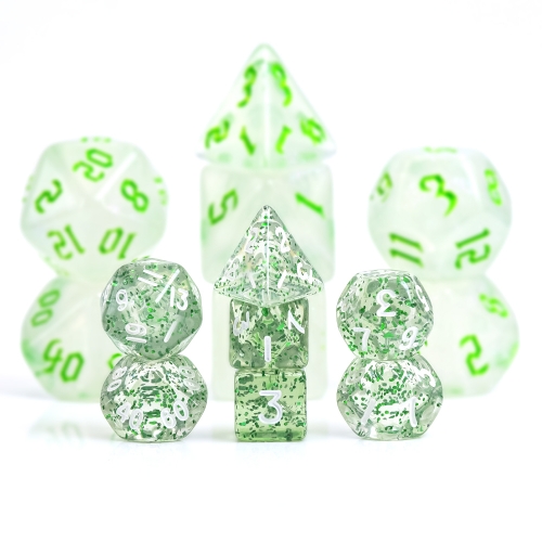 Mini Dice-Green Glitter