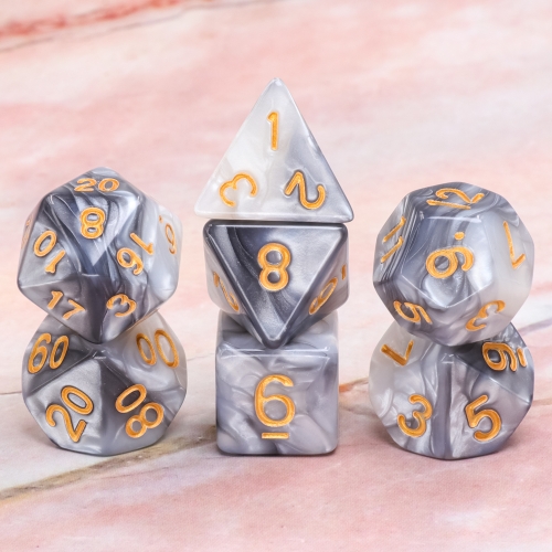 (Black +White)Blend Pearl dice