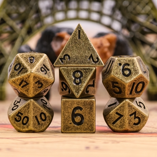 Mini metal Dice- Gold