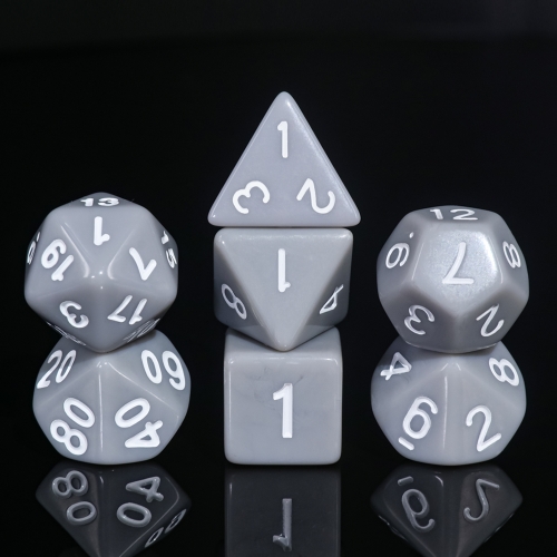 Grey Opaque Dice