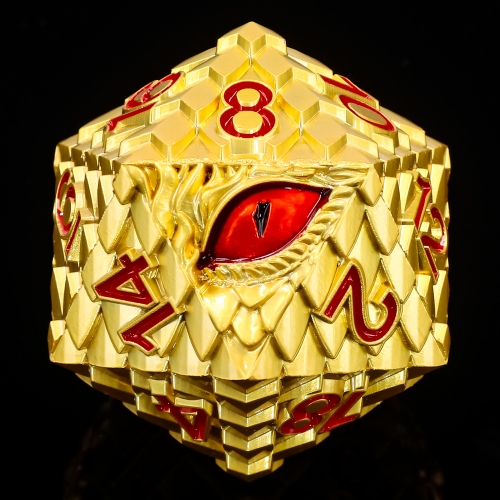 Titan D20s-Dragon Eye (Gold w Red Eye)