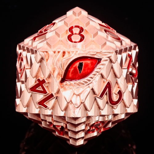 Titan D20s-Dragon Eye (Rose Gold w Red Eye)