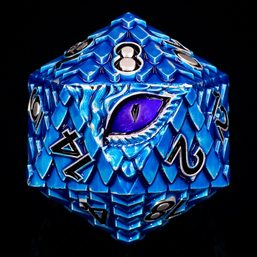 Titan D20s-Dragon Eye (Blue w Purple Eye)
