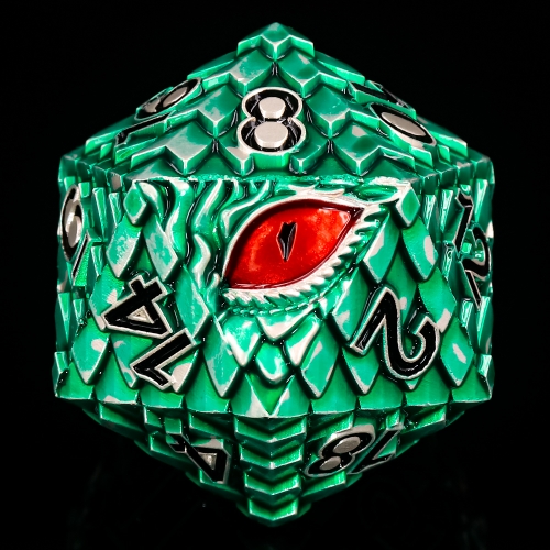 Titan D20s-Dragon Eye (Green w Red Eye)