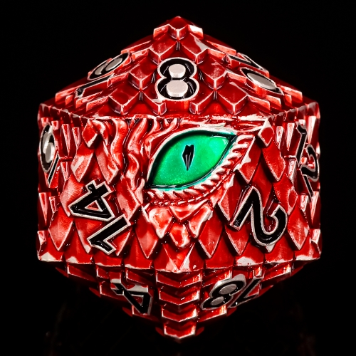 Titan D20s-Dragon Eye (Red w Green Eye)