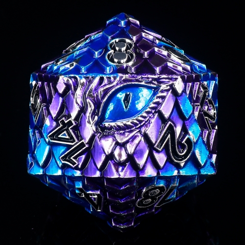 Titan D20s-Dragon Eye (Blue&Purple w Blue Eye)