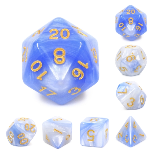 （Light Blue+White) Blend Color Dice